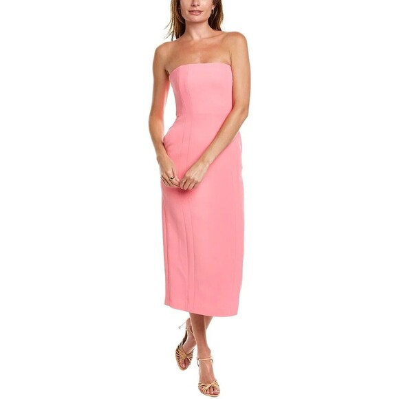 A.L.C. Dresses & Skirts - A.L.C. women Elizabeth Strapless Sheath Midi Dress size 6 Grapefruit Coral Pink